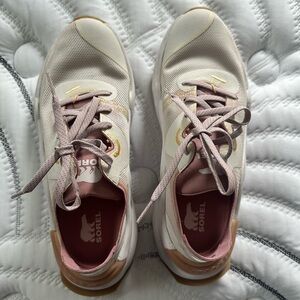 Sorel Women's Cream and Pink Sneakers